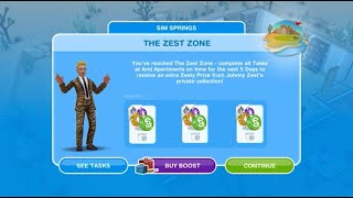 Reached The Zest Zone The Sims FreePlay [upl. by Yesak552]