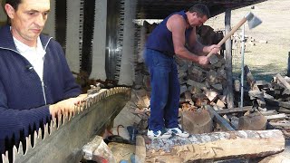 Los CORTADORES DE MADERA Técnicas tradicionales del corte y transformación de madera  Documental [upl. by Eelyrag]