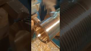 Pital bronze coupling and threading inner outer threading shortvideo 👍 [upl. by Bergin]