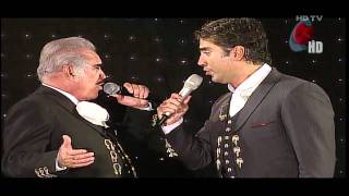 Alejandro amp Vicente Fernandez  Perdón en vivo HD [upl. by Anoirb987]