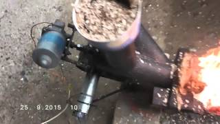 Woodchipppellets homemade burner [upl. by Azenav821]