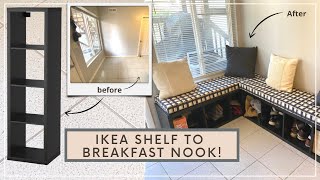 IKEA KALLAX SHELF TURNED BREAKFAST NOOK BENCH [upl. by Morrie]