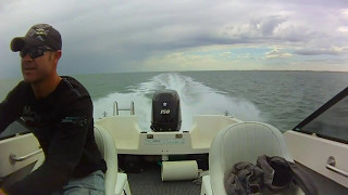 Suzuki DF150 WOT  150HP Outboard  1st Wide Open Throttle Run  SHORT VERSION WITH ENGINE NOTE [upl. by Emina]