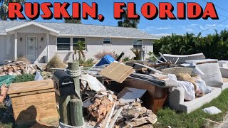 Coastal Town Of Ruskin Florida Right Outside Of Tampa Was Destroyed By Hurricane Milton X Helene [upl. by Rutherfurd]