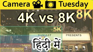 4K vs 8K Explained In HINDI Camera Tuesday [upl. by Weitzman]