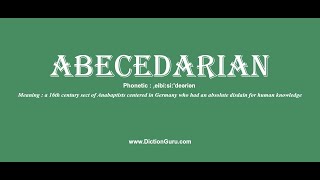 abecedarian How to pronounce abecedarian with Phonetic and Examples [upl. by Dombrowski459]