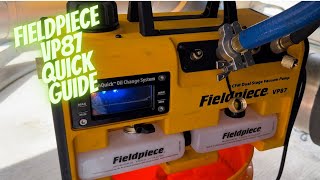 Fieldpiece Vacuum Pump VP87 Quick tutorial [upl. by Kenzie]