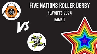 Severn Roller Torrent Vs Cambridge Roller Billies  Game 1  Five Nations Roller Derby Playoffs 2024 [upl. by Aytnahs419]