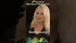 8th August Birthday Horoscope ♌️ Born On August 8  Happy Birthday  SunSignsOrg  shorts [upl. by Atenahs]