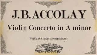 JB Accolay violin concerto in A minor  Piano Accompaniment [upl. by Codel469]