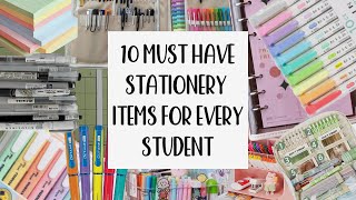 10 MUST HAVE STATIONERY ITEMS FOR STUDENTS in budget [upl. by Eidnil]