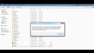 MS OFFICE Setup cant find or validate an installation file [upl. by Vaientina]