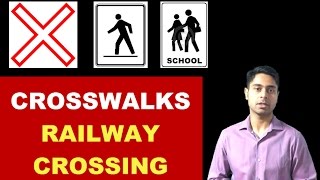 How To Drive At Crossings Railway Crossing Pedestrian Crosswalk School Crosswalk [upl. by Even]