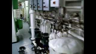 The engine room onboard cruiseferry MS Crown of Scandinavia DFDS [upl. by Atinra]