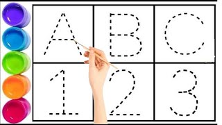 Learn ABCD Alphabets and numbers counting 123Shapes for kids and ToddlersABC phonics song [upl. by Gannon]