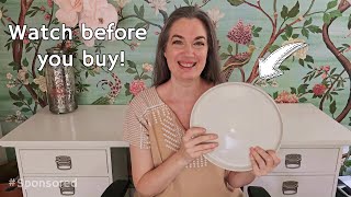 AmorArc Ceramic Dinnerware Set Speckled Stoneware Plates and Bowls Demo and Review [upl. by Akiner]