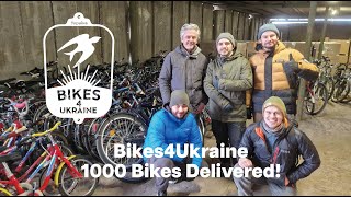 Bikes4Ukraineorg delivers the 1000th bike to Ukraine [upl. by Tobye371]