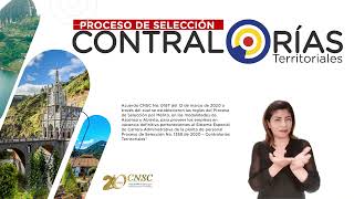 Acuerdo ProcesoSelecciónCNSC Contralorías Territoriales con interprete señas [upl. by Maitund]