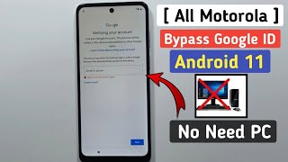 All Motorola FRPGoogle Lock Bypass Android 11 Without PC New Method 2025 No Screen Lock [upl. by Aneleasor]