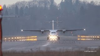 Air France ATR42500 Landing at Airport BernBelp [upl. by Renaldo982]