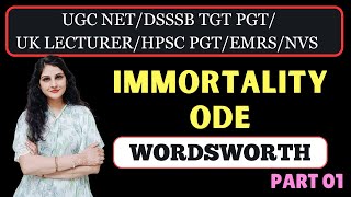 🟥Immortality Ode  Part 01  William Wordsworth  English Literature [upl. by Oelc]