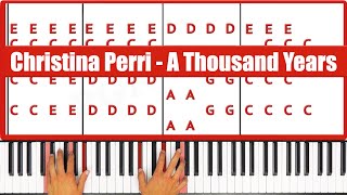 A Thousand Years Piano  How to Play Christina Perri A Thousand Years Piano Tutorial [upl. by Ilenna]