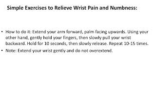 10 Minute Easy Exercises to Relieve Wrist Pain and Numbness ID100205 [upl. by Nylaj]