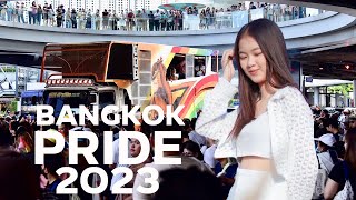 Jinnoy I เมดเล่ย์เพลงช้า รถแห่ PTmusic ขบวนมิสแกรนด์ในงาน Bangkok Pride 2023 [upl. by Ahsiekrats544]