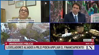 Legisladores aliados a Milei piden ampliar el financiamiento la palabra de Constanza M Santos [upl. by Anirba661]