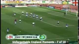 Ronaldinho Free Kick v England  2002 World Cup [upl. by Aisena385]