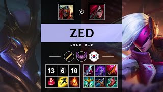 Zed Mid vs Katarina Triple Kill Rampage  KR Master Patch 1420 [upl. by Halilak998]