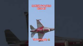 50 YEARS LEGEND FLOWN BEAUTIFULLY DANISH F16 FIGHTING FALCON SOLO DISPLAY Denmark 🇩🇰 shorts [upl. by Vasiliu]