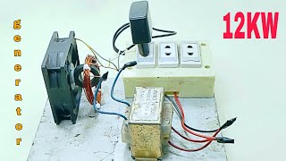 How To Make Free Electricity Energy 240V Direct Current Generator 12KW Energy With Transformer [upl. by Aon]