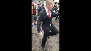 Guy looks out of place wearing a suit to a festival until the beat drops  CONTENTbible [upl. by Hola]