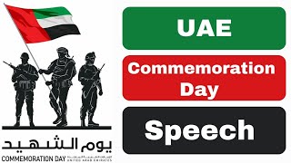 UAE Commemoration Day Speech In English  UAE Martyrs Day Speech  Speech On November 30th [upl. by Zetnom107]