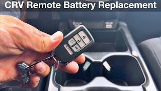 20172020 CRV how to replace remote battery  key fob batteries  2021 [upl. by Yroj189]