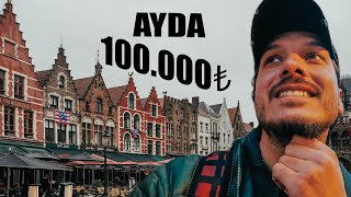 Kedi Bakarak AYDA 100000 TL Kazanmak  Bisikletle Dünya Turu 8 🇧🇪 [upl. by Burner]