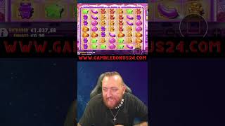 Part1 Sugar rush 1000🍭wird das maxwin slot casinostream casino bigwin sugarrush maxwin [upl. by Martinez]