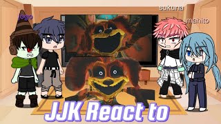 Jujutsu Kaisen villains React To Poppy playtime chapter 3  Gacha react [upl. by Ellienad]