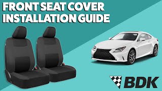 Universal Car Front Seat Cover Installation Guide Video  2021 Edition [upl. by Aicilav585]