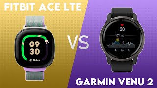 Fitbit Ace LTE vs Garmin Venu 2 Comparison [upl. by Hpesoy]