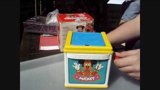 Mattel Mickey Mouse Jack in the Box 1987 [upl. by Martel]