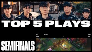 Top 5 Plays of Semifinals  Worlds 2023 [upl. by Ury721]