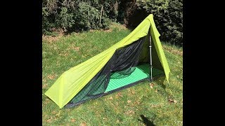 Andake Einmannzelt Ultraleicht  one person tent ultralight [upl. by Namrej]