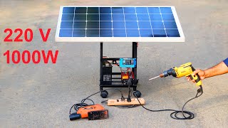 How to Make Portable Solar Inverter  Free Energy [upl. by Earej]