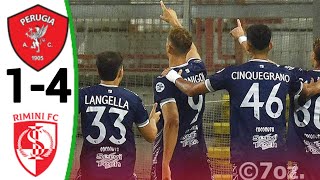 PerugiaRimini 14 Tutti i gol e gli highlights [upl. by Emilia]