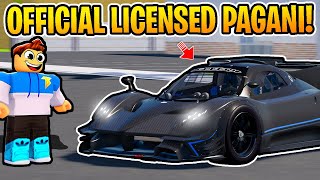 OFFICIAL LICENSED PAGANI UPDATE IN ROBLOX VEHICLE LEGENDS [upl. by Daveta]