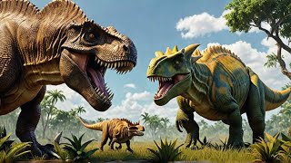 Dino Battles WHO WINS Meat Eaters or Plant Munchers [upl. by Ixela360]