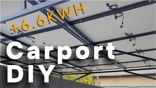 carportsolar diy cu o capacitate instalata de 66 kw h [upl. by Salvador]