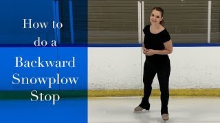 How to Stop Backwards on Ice Backward Snowplow Stop tutorial [upl. by Elokkin]